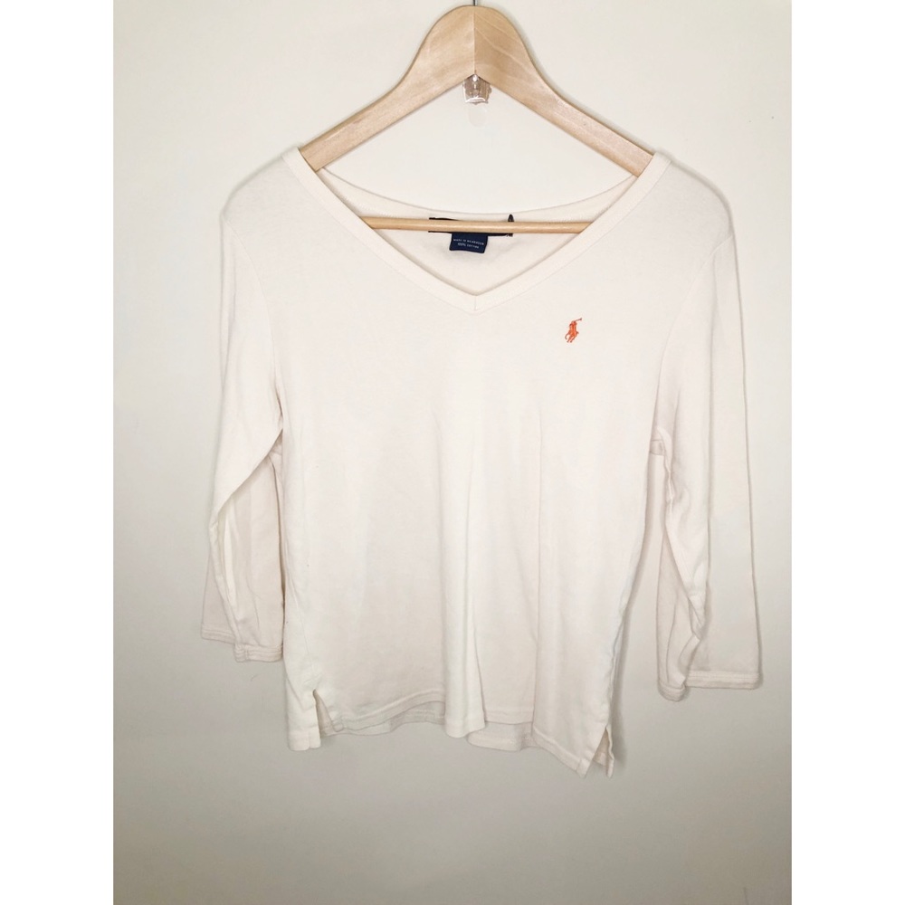 Ralph Lauren Cream Polo Long Sleeve